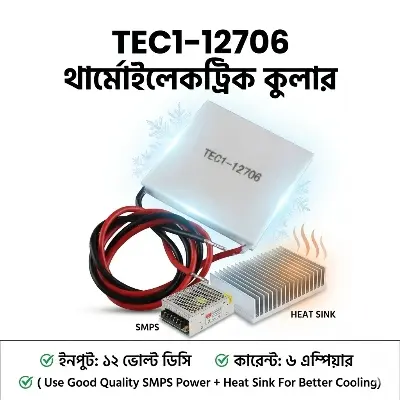Picture of Tec1-12706 Semiconductor Refrigerator Thermoelectric Cooler Peltier for DIY Homemade Air Coooler White