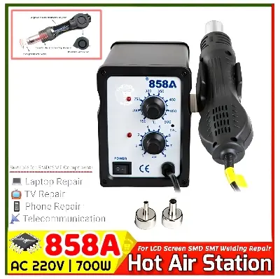 Picture of Hot Air Gun Station Multifunction SMD/SMT Rework station with LED Indicator Light Replace  Baku Active Quick Koocu 858D 878D+ BK-858A 