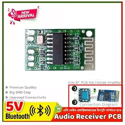 Picture of Bluetooth Audio Receiver board 5V 2A Bluetooth mp3 lossless decoder board Wireless Pre-Amp Module 