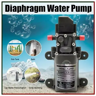 Picture of DC 12V 3.6L/Min  0.45Mpa Water High Pressure Diaphragm Water Pump Self Priming Pump Garden Sprayer Car Wash 