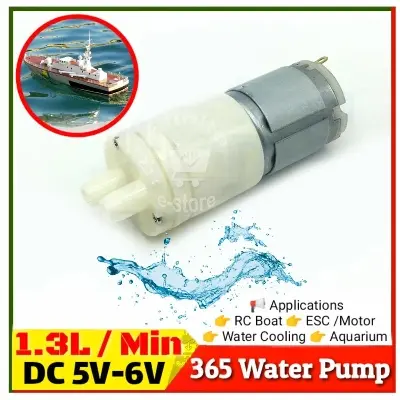 Picture of 365 Self-priming Diaphragm Water Pump DC 5V 6V Air Pump Water-cooling Micro Mini Water-pump 1.4L/min Flow for DIY RC Bait Boats Home Tea Set Boat ESC Motor Water-cooled 100 gm
