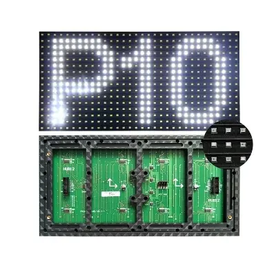 Picture of P10 Outdoor White LED module DIP 32*16 Pixel 320*160mm for Single color LED display Scrolling message led sign 16 x 32 using Controller HD-U6A White