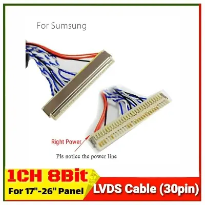 Picture of LVDS Cable 1ch 8bit 30 pin Left & Right Power Variant for 1366x768 18.5 to 32inch TV Monitor 