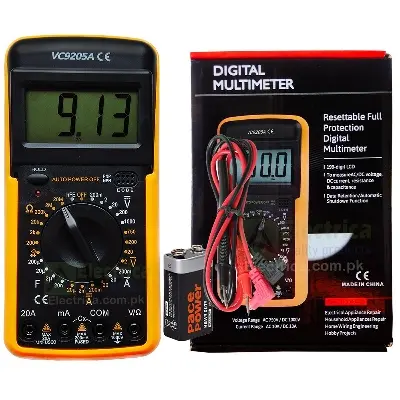 Picture of 9205A Digital Multimeter  Volts Amps Resistors Ohms Transisor Tester VC-9205A