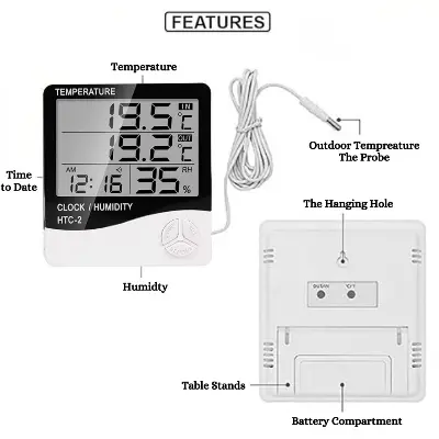 Picture of HTC-2 High Accuracy Thermometer Hygrometer HTC-2A
