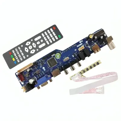 Picture of T.R67.03 Universal LCD LED Controller Driver Board Interface V53RUUL-Z1 AV/TV/HDMI/USB/VGA Input Replace T.V56 DS-V59 T.R67.03+Remote+IR