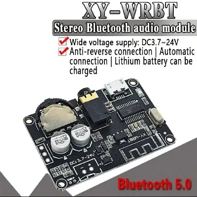 Picture of Bluetooth 5.0 Decoder Stereo mp3 lossless Receiver Board Micro USB Type C Power 3.5mm Audio Output XY-WRBT 