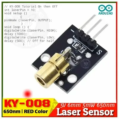 Picture of Red Laser Transmitter Dot Diode Copper Head 650nm Module for  Arduino AVR PIC Compatible With UNO R3 MEGA 2560 Show on Picture