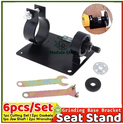 Picture of Electric Hand Drill Cutting with polish pad wrench polishing grinding seat stand holder set machine bracket rod bar - Innovative Design Black