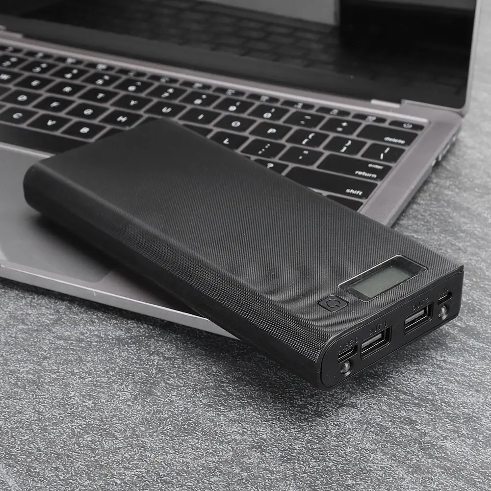 Picture of Power Bank Casing with Digital LCD Display Circuit 5V 2A 2xUSB Output 2xCharging Port without Battery for Mobile Phone Charging 5V USB LED etc DIY Battery Charger Box for 8x18650 Random Color