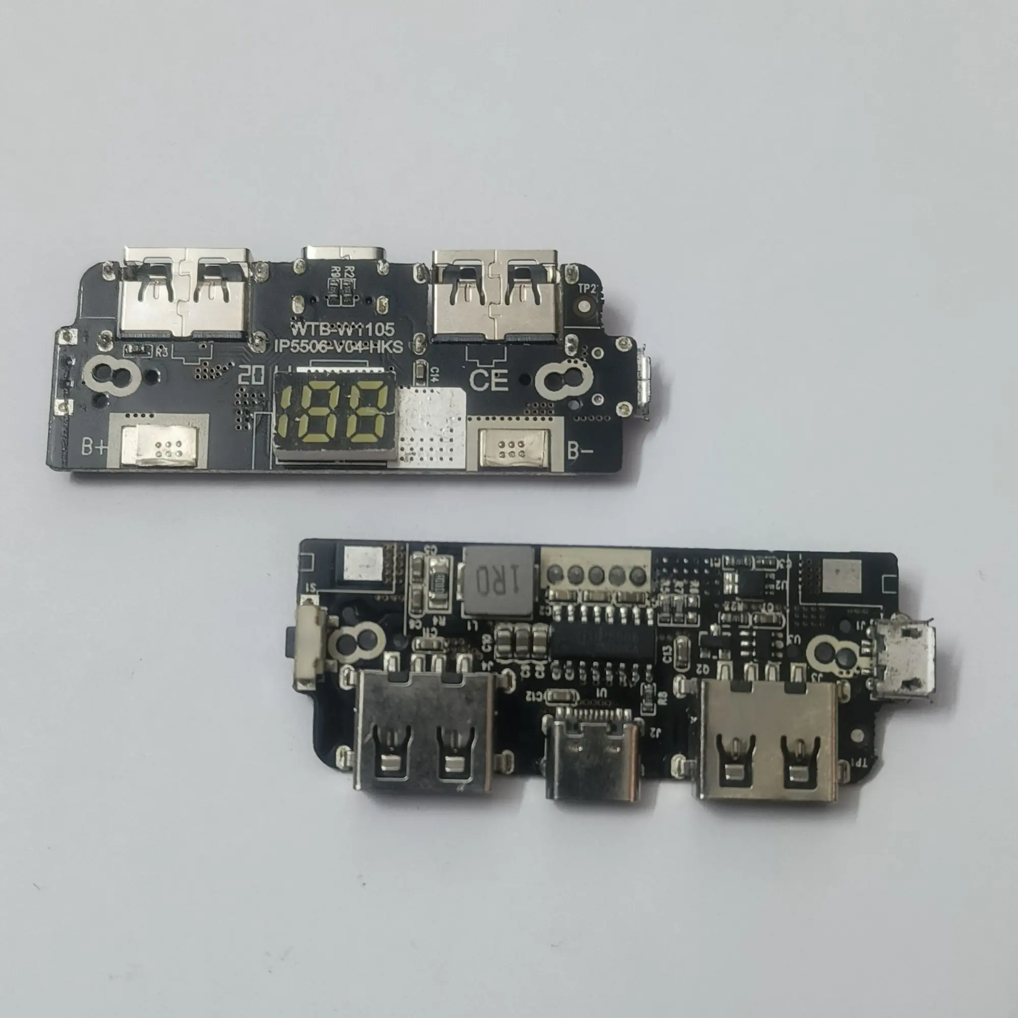 Picture of Power Bank Circuit LCD Display Dual USB 5V 1A 2.1A 18650 Battery Charger Board Mobile Power Bank Accessories for Phone DIY LED LCD Module Board white