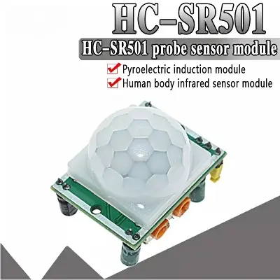Picture of Pir Motion Sensor Hc-Sr501 Adjust Ir Pyroelectric Motion Detector Module - Solar Panel Green