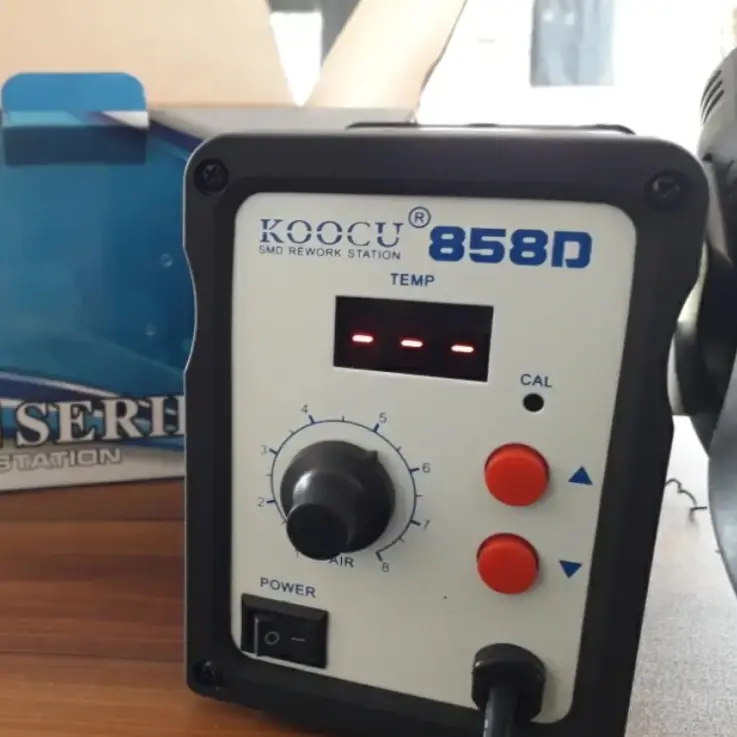 Picture of 858D SMD Brushless Heat Gun Hot Air Rework Soldering Station 700W 220V Multifunction SMD/SMT Rework station with LED Temperature Display replace BK-858A 878D 878D+ 