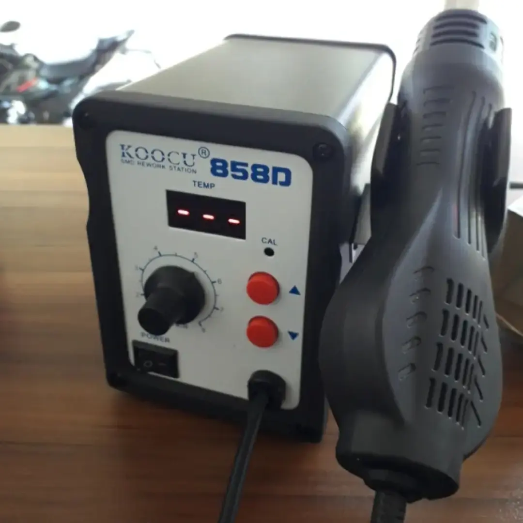 Picture of 858D SMD Brushless Heat Gun Hot Air Rework Soldering Station 700W 220V Multifunction SMD/SMT Rework station with LED Temperature Display replace BK-858A 878D 878D+ 