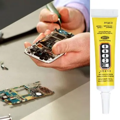 Picture of Stronger Glue E8000 / Super Liquid Glue Black Sealant Adhesive For Phone Touch Screen Frame Repair Diy Jewelry Set Repair Tools Similar E-8000 T-7000 