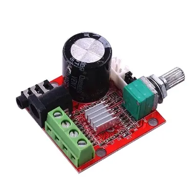 Picture of PAM8610 Digital Power Amplifier dual-channel Volume Control with Heat sink no noise 12V 5-15W Stereo Replace TDA7297 TDA2030 XH-M139 