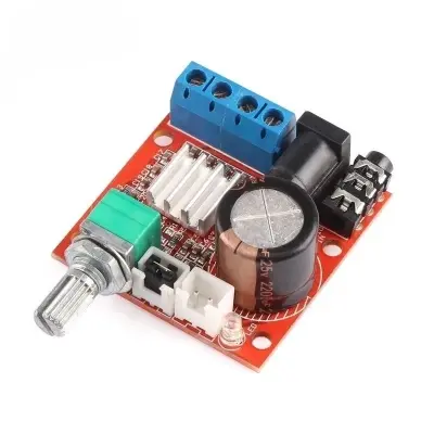 Picture of PAM8610 Digital Power Amplifier dual-channel Volume Control with Heat sink no noise 12V 5-15W Stereo Replace TDA7297 TDA2030 XH-M139 