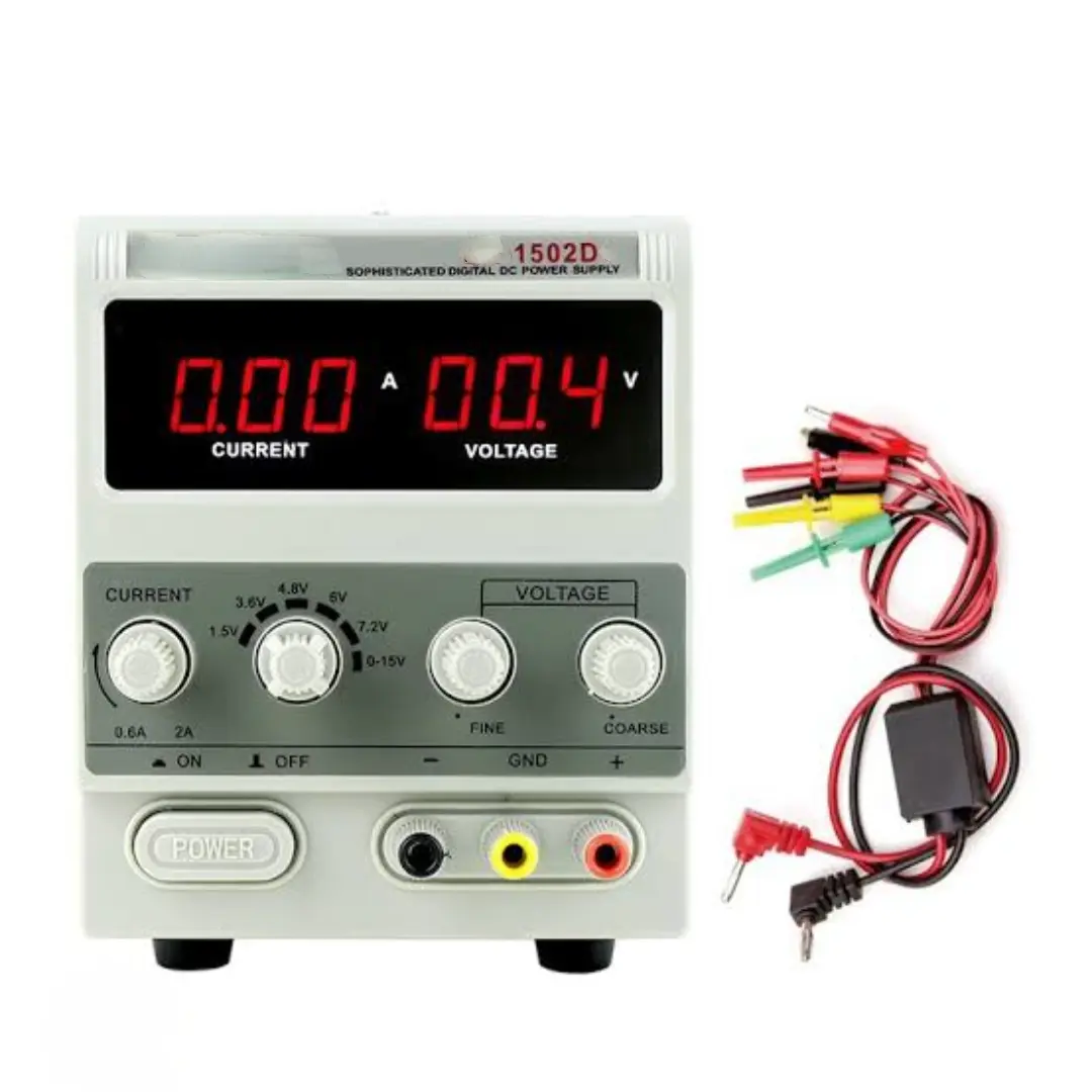 Picture of Regulated Power Supply New 1502DD+ 15V 2A AC to DC 15W Adjustable Current for Mobile Phone Repair Power Test Similar BK-1502DD KC-1502DD BK-858A Koocu-881D Kada 878D+ 