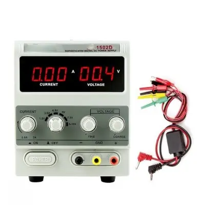 Picture of Regulated Power Supply New 1502DD+ 15V 2A AC to DC 15W Adjustable Current for Mobile Phone Repair Power Test Similar BK-1502DD KC-1502DD BK-858A Koocu-881D Kada 878D+ 