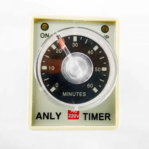 Picture of Analog Timer Ac 220V 8 Pin Round Industrial Grade Anly AH3-1 For Ac Outdoor Driyer Mixer Time Control Devices Remote Control Switch Only Timer