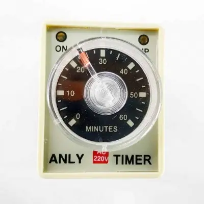 Picture of Analog Timer Ac 220V 8 Pin Round Industrial Grade Anly AH3-1 For Ac Outdoor Driyer Mixer Time Control Devices Remote Control Switch Only Timer