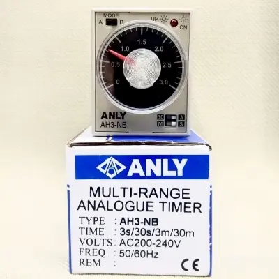 Picture of Analog Timer Ac 220V 8 Pin Round Industrial Grade Anly AH3-1 For Ac Outdoor Driyer Mixer Time Control Devices Remote Control Switch Only Timer