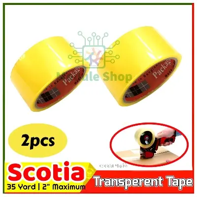 Picture of 2pcs Scotia Transparent Packaging Tape 35 Yard Packaging Material 