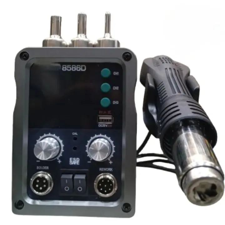 Picture of Kada 8586 Digital Rework Station 2 in 1 750W Heat_Gun and Soldering Iron Repair Mobile Laptop Telecommunication Parts & Components
Special ly moade for CPU Reballing 