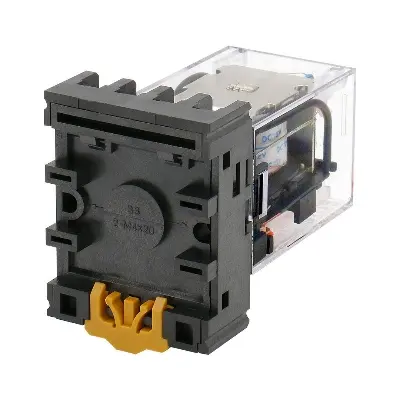 Picture of MK2P-1 10A 250V AC Mini Electromagnetic Relay with 8 Pin Round Base General Purpose Relay Coil Voltage AC 220V 2 pole 8 Pin Round Use for Household and Industrial Replace Finder Relay 