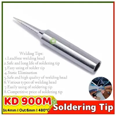 Picture of DIY KD 900M-T-I Type Electric Soldering Iron Replacement Tips Lead Free Solder Iron Head For V900 878D+ 60W 80W Soldering Welding Repair Station And Kit 