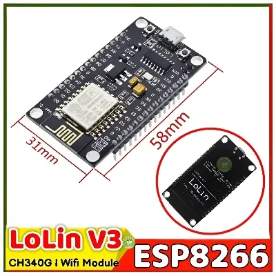 Picture of NodeMcu V3 ESP8266 Development Board For Made Diy Smart Home Automation Switch Control University Project update from LoLin V3 Black