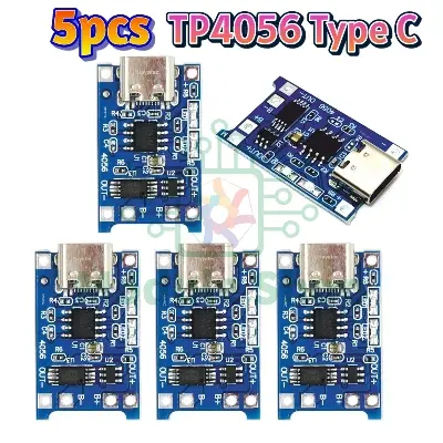 Picture of 5pcs TP4056 Type C 3.7V Lithium Battery Charger With Battrey Protection 