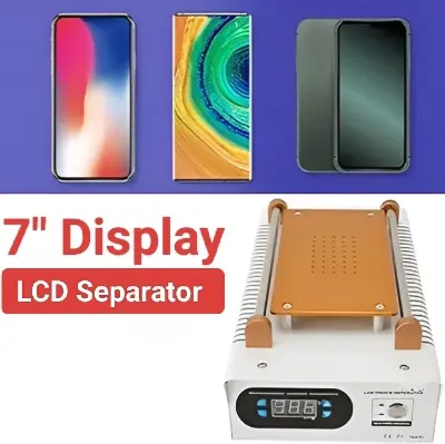 Picture of 7 inch LCD Screen Separator Built-in Vacuum Pump Screen Repair copper Hot Plate For Mobile Phone Repair White