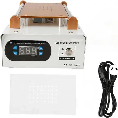 Picture of 7 inch LCD Screen Separator Built-in Vacuum Pump Screen Repair copper Hot Plate For Mobile Phone Repair White