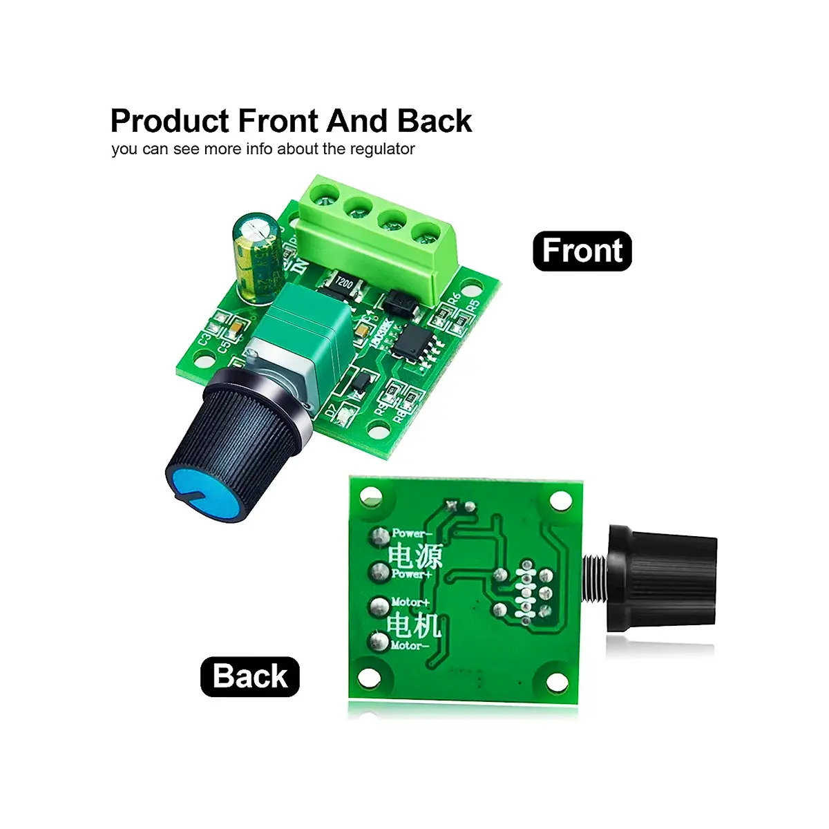 Picture of Mini DC Motor PWM Speed Controller Module Speed Control Switch LED Dimmer 