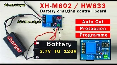 Picture of 18650 Lithium Battery Charging Control Board DC 6-60V Li-ion Lead Acid Battery Charge Protection 12V Digital Voltmeter XH-M602 HW-631 
