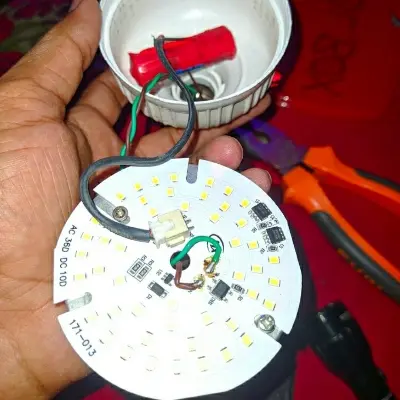 Picture of Emergency Lamp Plate AC DC Backup Lamp Plate Connect AC 220V and 3.7V Battery 