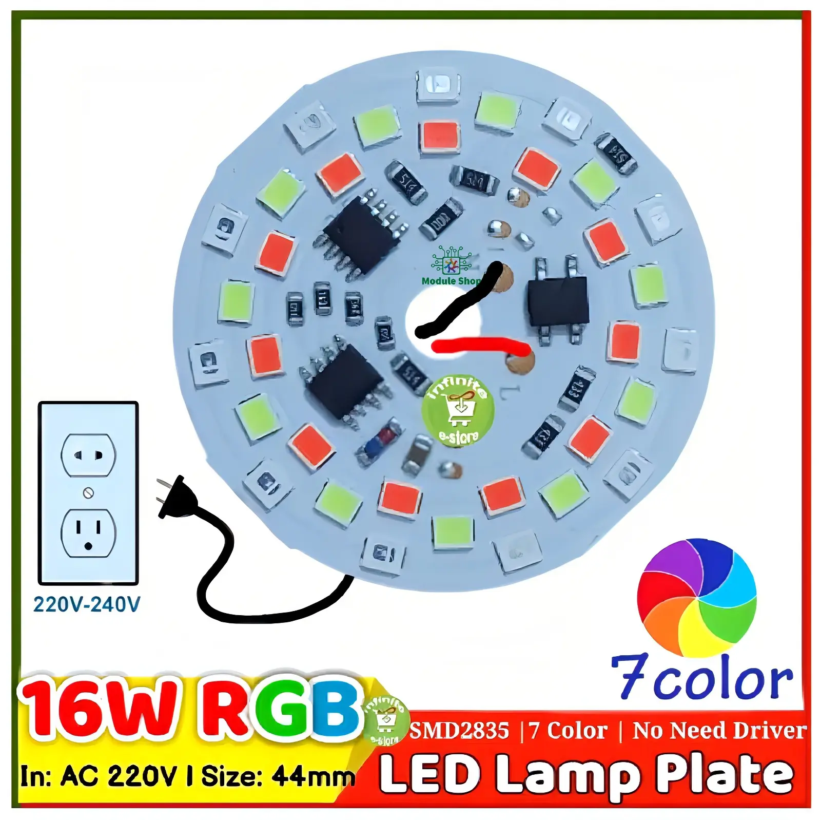 Picture of High Quality - LED Mini Flashlight Keychain - Handy and Easy to Use and Maintain - Refine and Excellent - Reliable and Durable With Capacitor RGB Plate