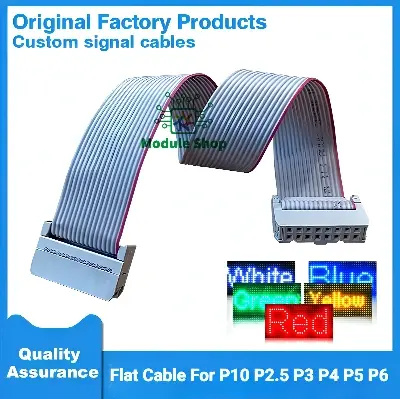 Picture of LED Display Data Signal Cable 16 Pin Flexible Signal Cable connect Control Card hub 75 to P3 P5 P6 P10 Single & double color Full color Signal connecting line 