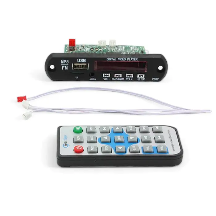Picture of MP5 Player Audio HD Video Player Module With IR Remote Control Support MP4 MP3 FM USB TF Card Remote Control 5V Video Card Equivalent MP3 FM Module FM + Mp5 + Mp3