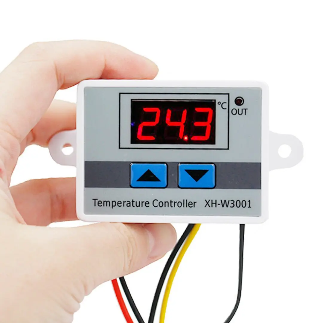 Picture of XH-W3001 Digital Temperature Controller AC 220V Supply 10A OP Current LED Display for Egg Incubator Air Conditions Cooling Heating Sector 