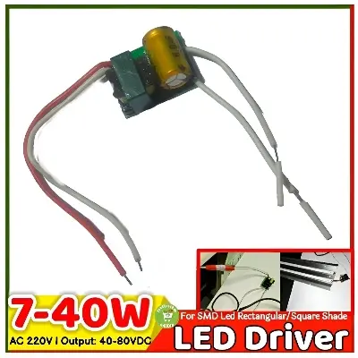 Picture of DIY LED Light Driver Module 7-40W Square Rectungular Panel LED Shade AC220V Load Output 40-80VDC 