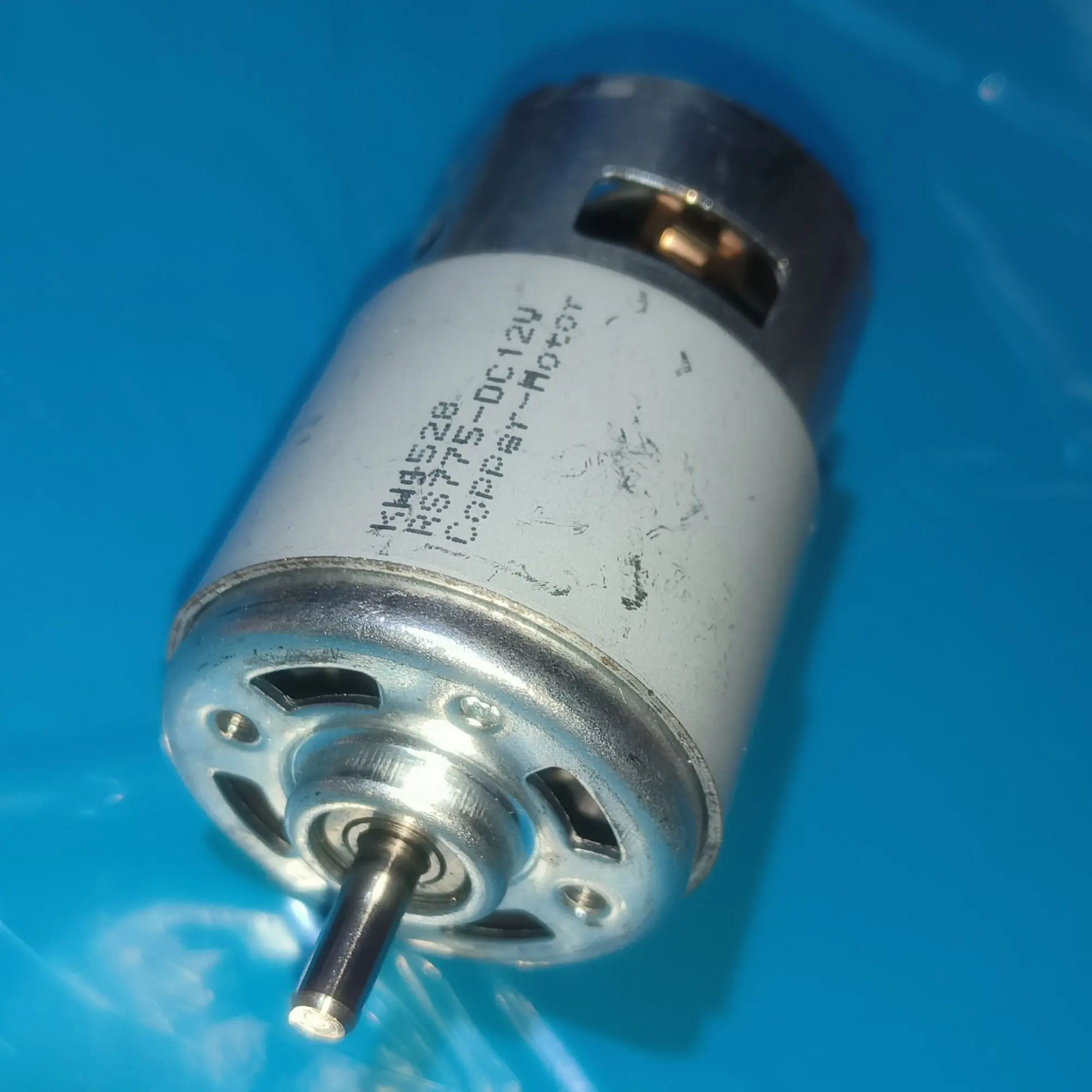 Picture of RS775 DC Motor 12V 5mm Shaft Front Ball Bearing Backend Copper Bush 150W for DIY Project Water Pump Sprayer 