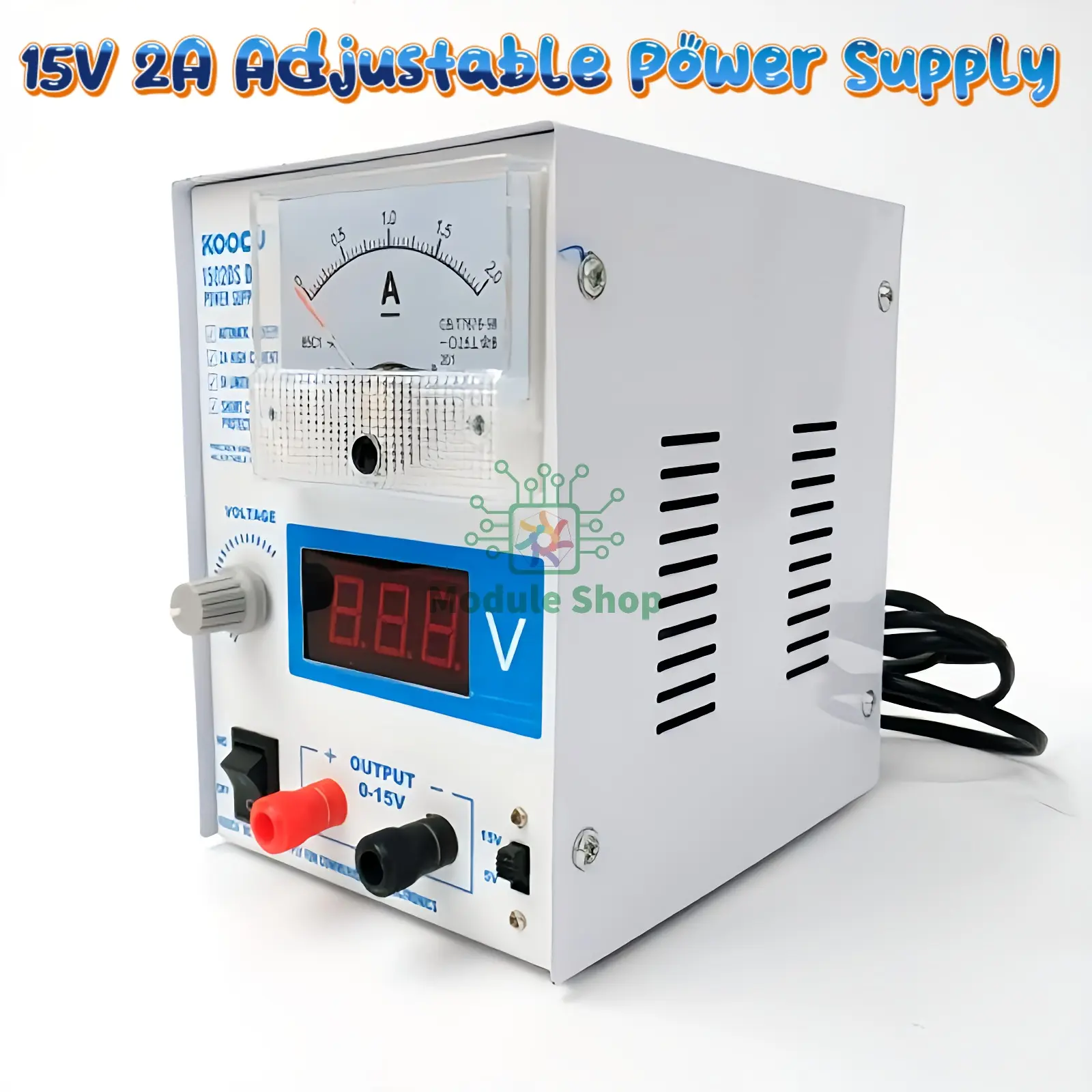 Picture of 1502S Digital Variable DC Regulated Power Supply Volt Current Display 3V-15V 2A For Rework Station Repair DIY TV Mobile Phone PC Mother Board Telecommunication Equipment Similar Koocu Kada Baku 