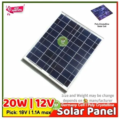Picture of Solar Panel System 18V 20W Solar Panel Module PV Power for 12v Battery Charging Boat Caravan Any Other Off Grid Home Applications 