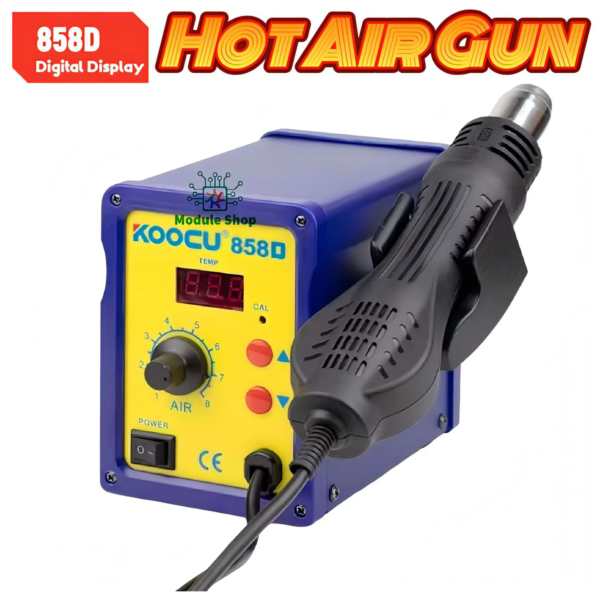 Picture of 858D Digital Mobile Hot Air Rework Station 700W AC 220V SMD/SMT Rework station with LED Temperature Display replace BK-858A 878D 878D+ 