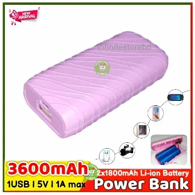 Picture of Power Bank 3600 mAh 5V 1A  Micro USB Charging Port USB Output for Mobile Mp3 Router USB LED Lamp USB Fan etc 