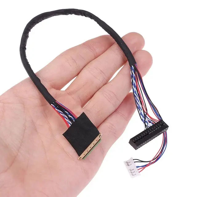 Picture of LVDS Cable 1ch 6bit I-PEX 20455-040E 40 Pins Pitch 0.5mm for 10.1 - 15.6 inchs 1366x768 Resolutions LED Backlight Panel 3.3V support  T.V56.03 CV56XL-L DS-V59 S368L1.5 Android TV Board 