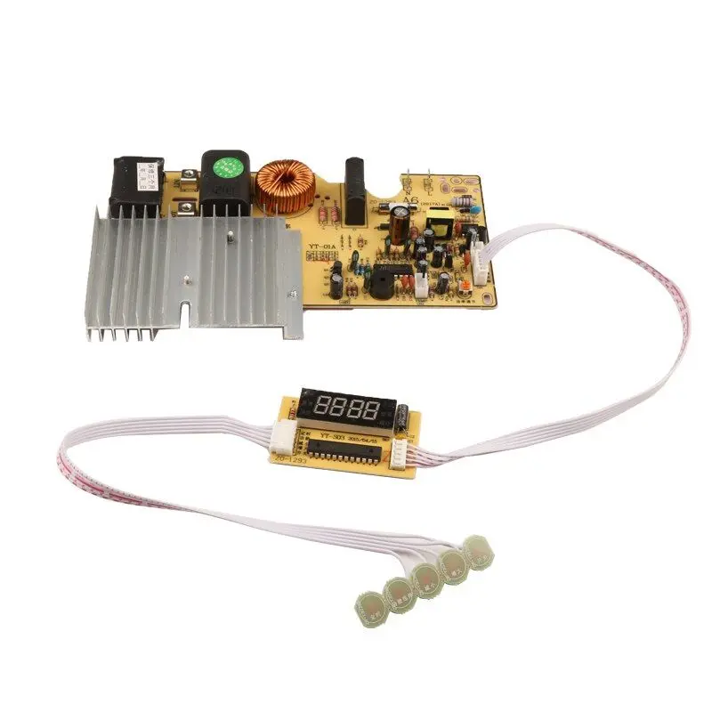 Picture of Universal Induction Cooker Control Board A+ is Push Button Type & M7 D008 D003 Touch Type Control Circuit Board with Control Display AC 220V 2200W Adjustable Temperature Watt Timer Control Recipe Manu Display Similar Suoer Sonshongilc SCL-D008 SCL-D003 