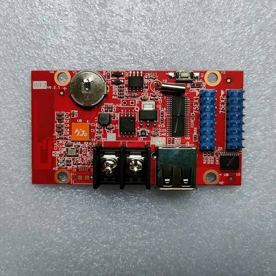 Picture of Huidu HD-WF2 Asynchronous USB + wifi Full Color Led Control Card With hub75 Port For P3 P3 P5 P6 P10 RGB LED Panel Repalce HD-U60-75 HD-W60-75 HD-U6A HD-WF2